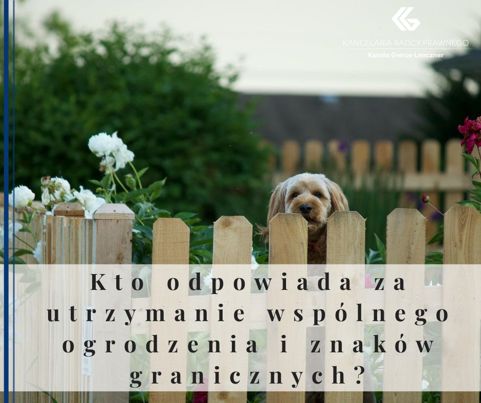 Kto odpowiada za utrzymanie wspólnego ogrodzenia i znaków granicznych?
              